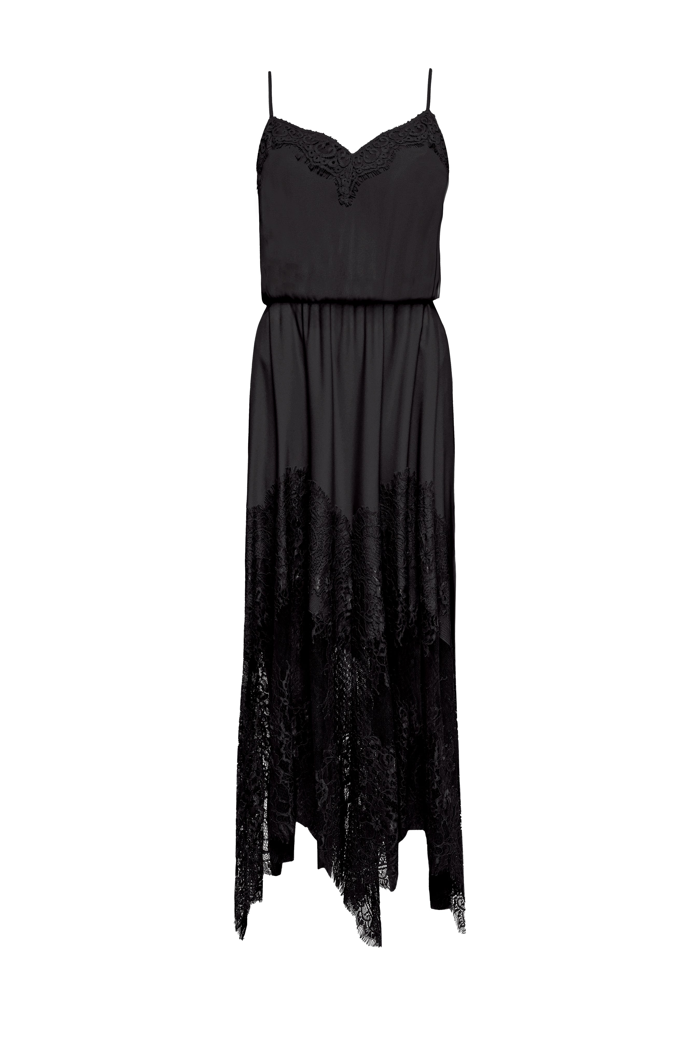 LACE SHEER MIDI DRESS