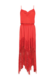 LACE SHEER MIDI DRESS