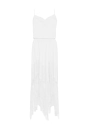 LACE SHEER MIDI DRESS