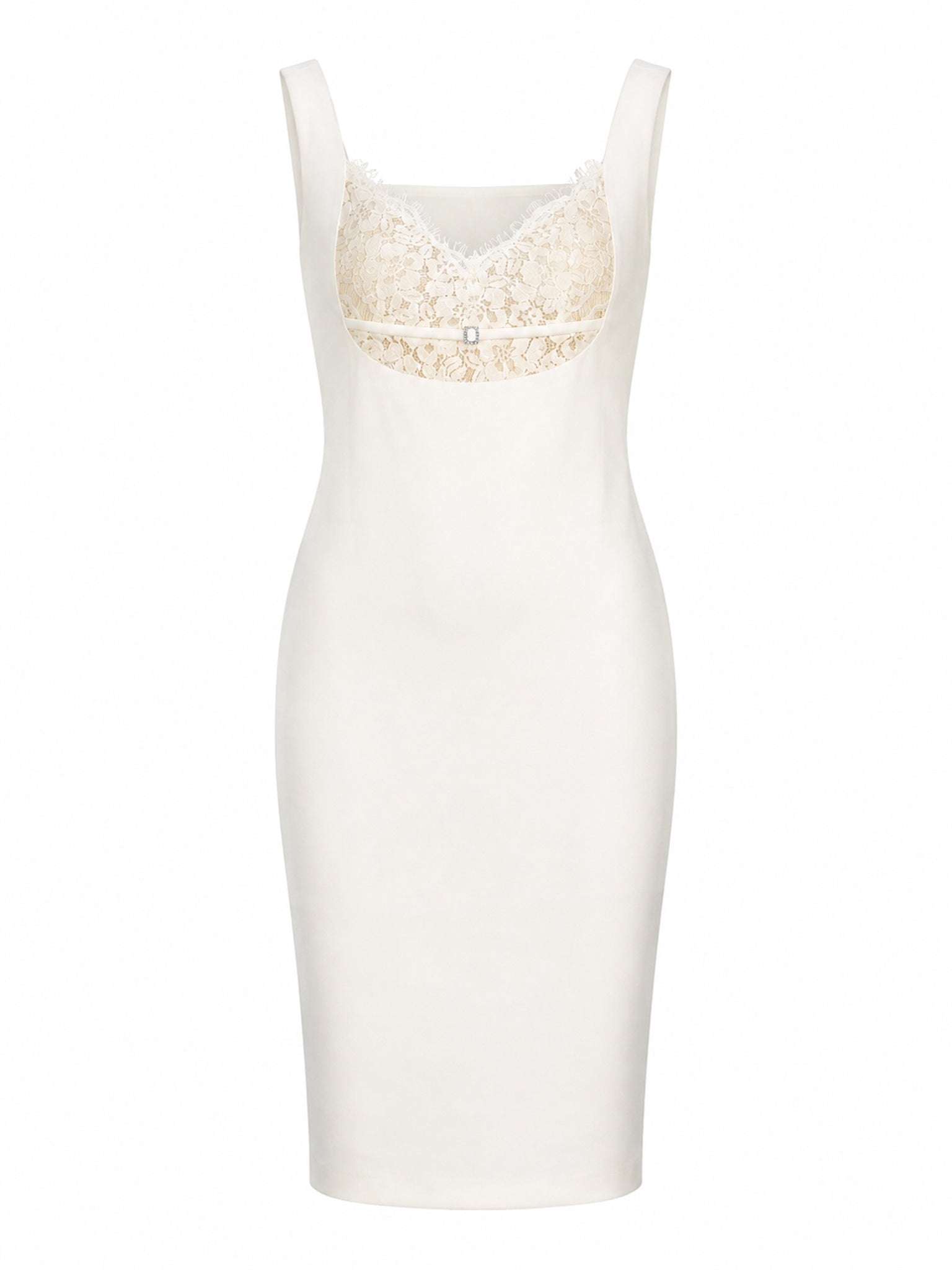 LACE BUSTIER PENCIL DRESS