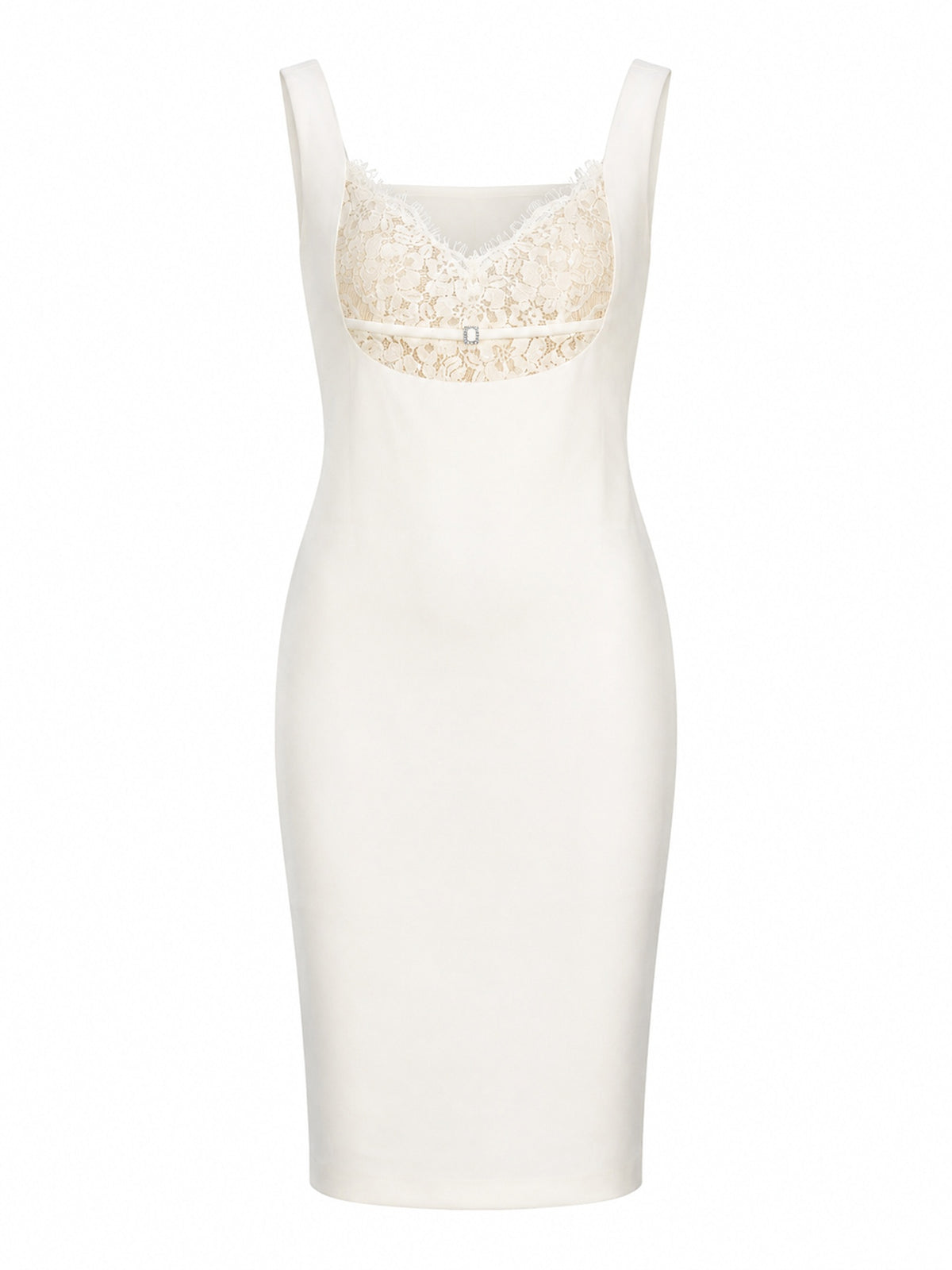 LACE BUSTIER PENCIL DRESS