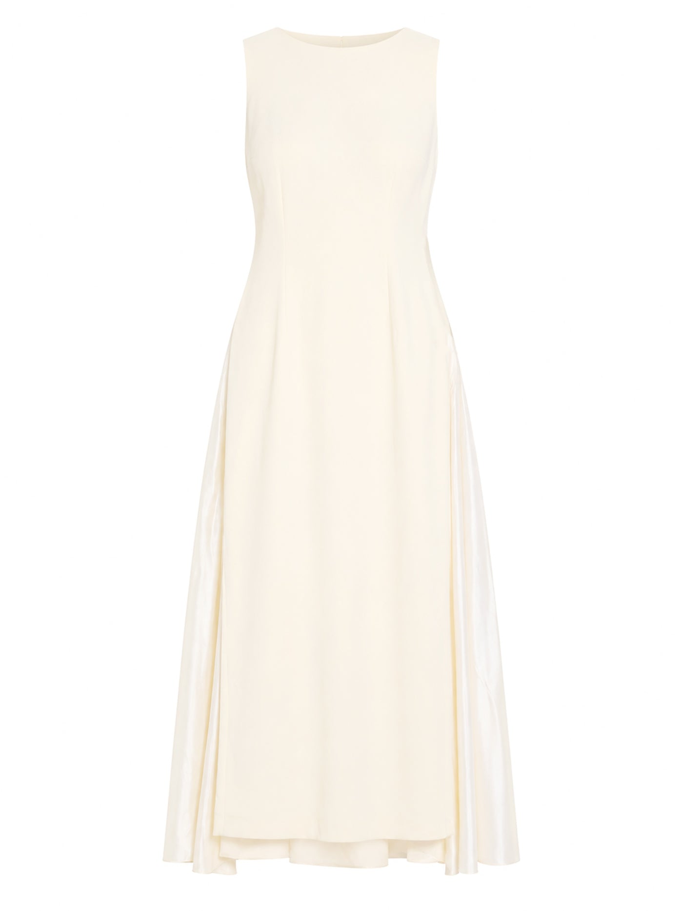 GATHERED SATIN BOW WAIST GOWN