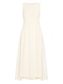GATHERED SATIN BOW WAIST GOWN