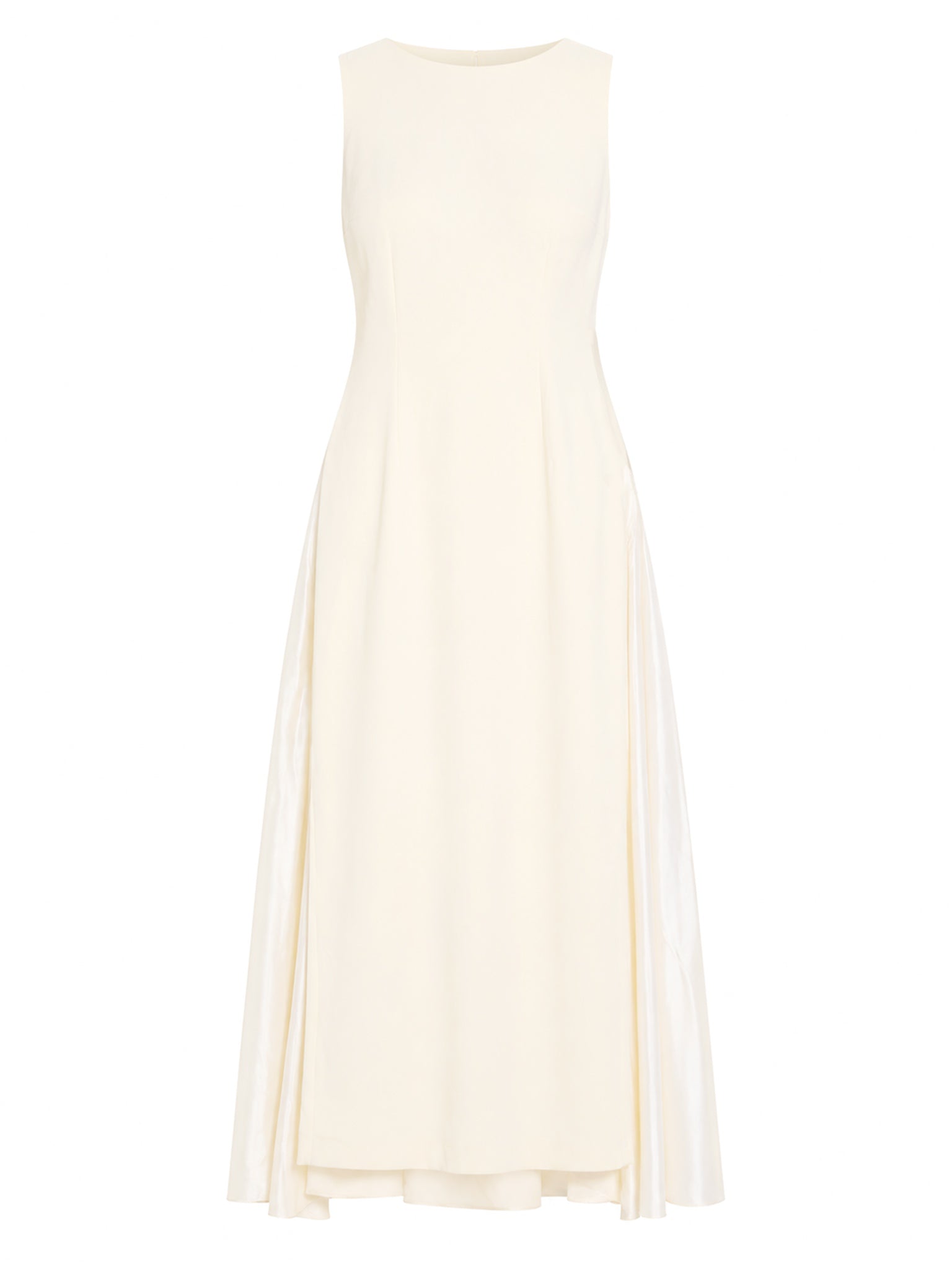 GATHERED SATIN BOW WAIST GOWN
