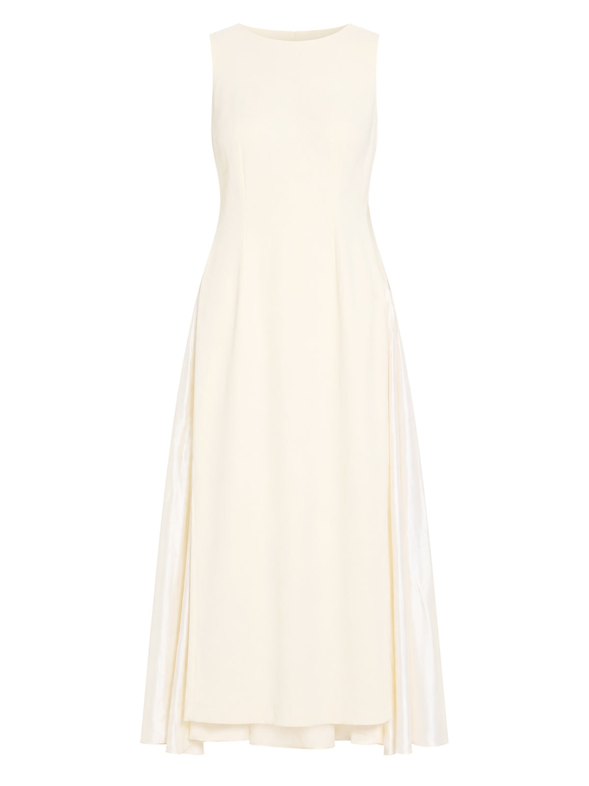 GATHERED SATIN BOW WAIST GOWN