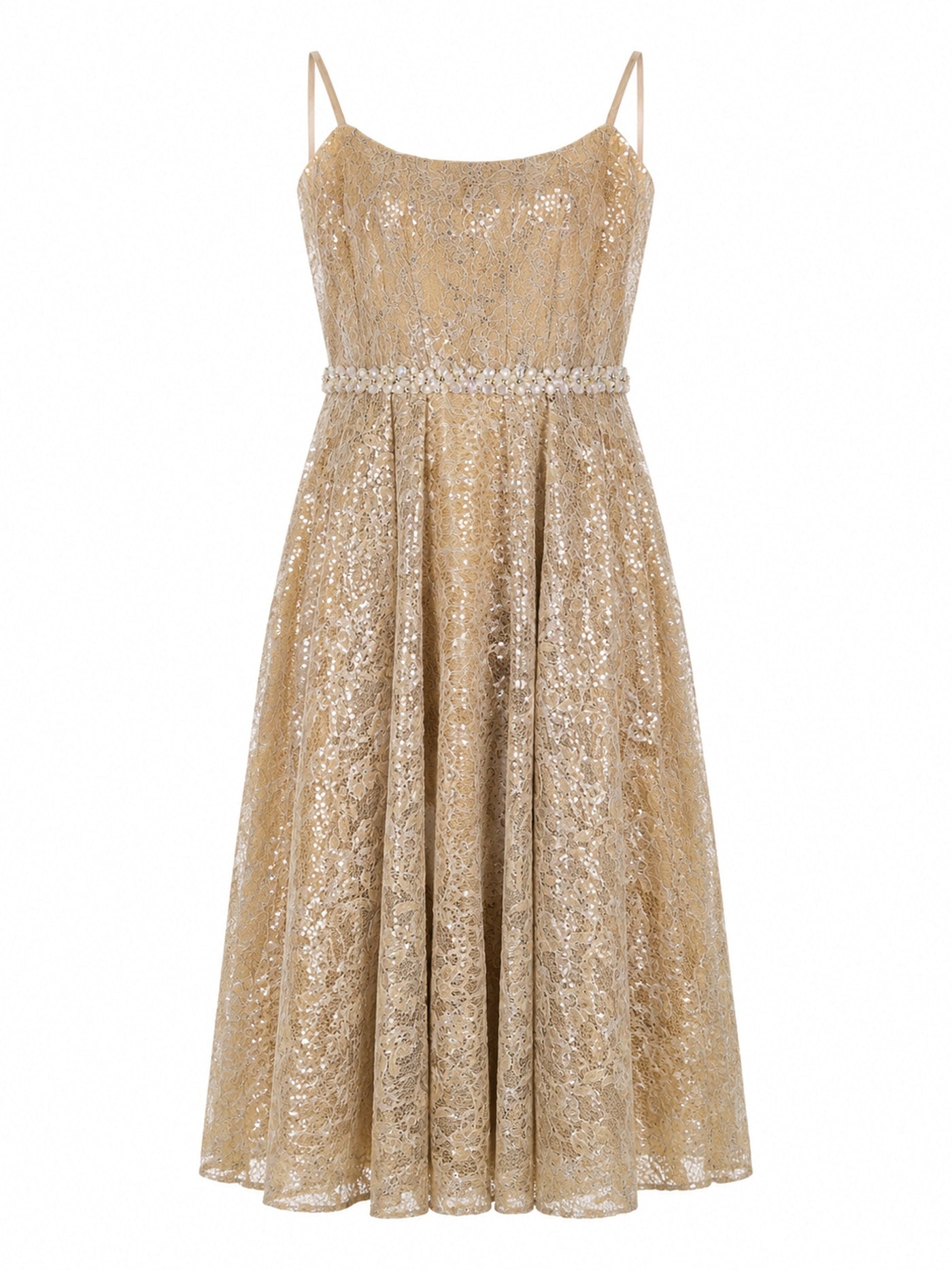 SEQUIN EMBELLISHED MIDI DRESS