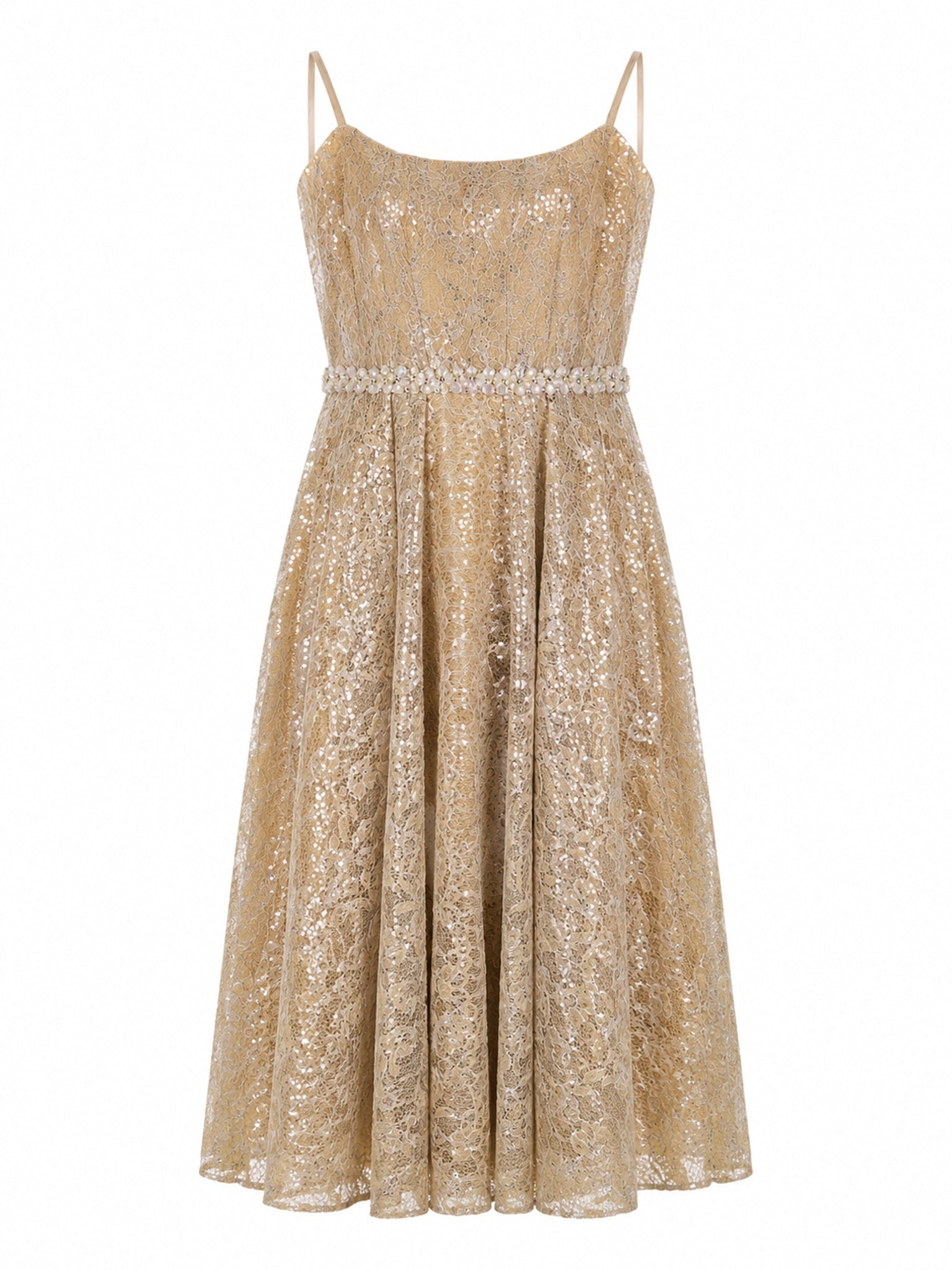 SEQUIN EMBELLISHED MIDI DRESS