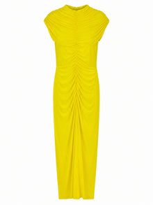RUCHED CENTRE-SEAM JERSEY MAXI DRESS