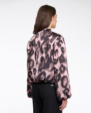 ABSTRACT SATIN JACKET