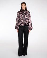 ABSTRACT SATIN JACKET