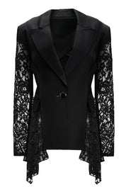 LACE-SLEEVE TAILORED BLAZER