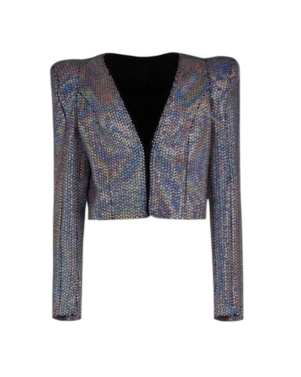 METALLIC CROPPED BLAZER