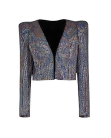 METALLIC CROPPED BLAZER