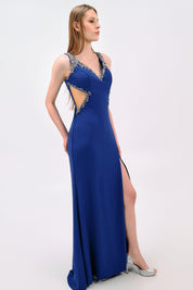 EMBELLISHED CUTOUT MERMAID GOWN