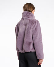 FAUX FUR HIGH-COLLAR JACKET