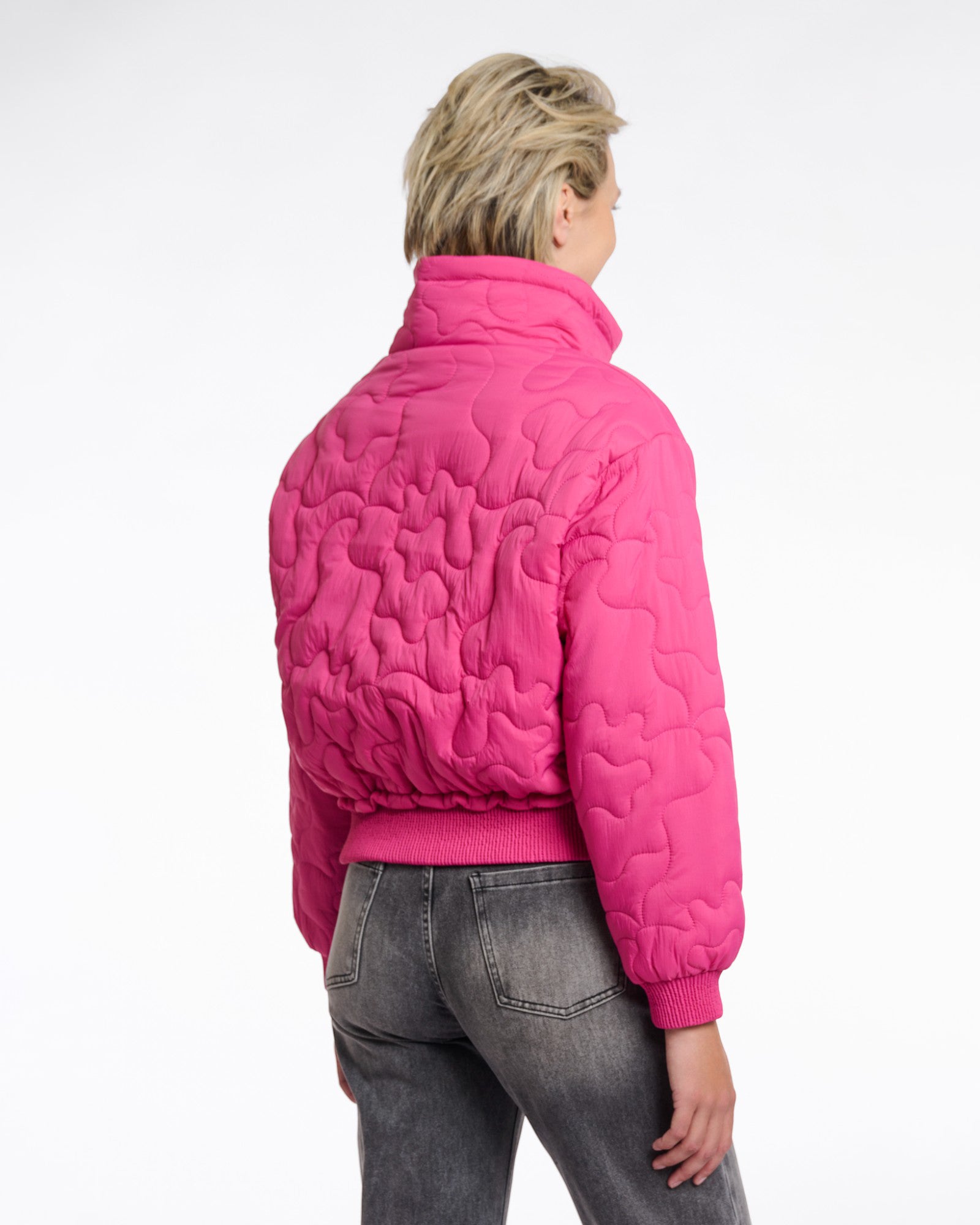 QUILTED CROPPED PUFFER JACKET