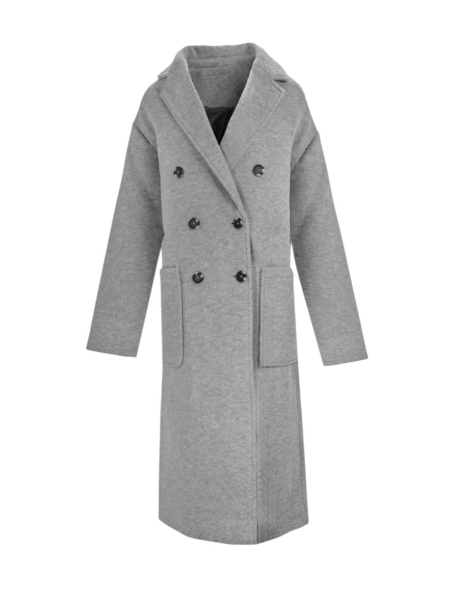 GRAY DOUBLE-BREASTED COAT