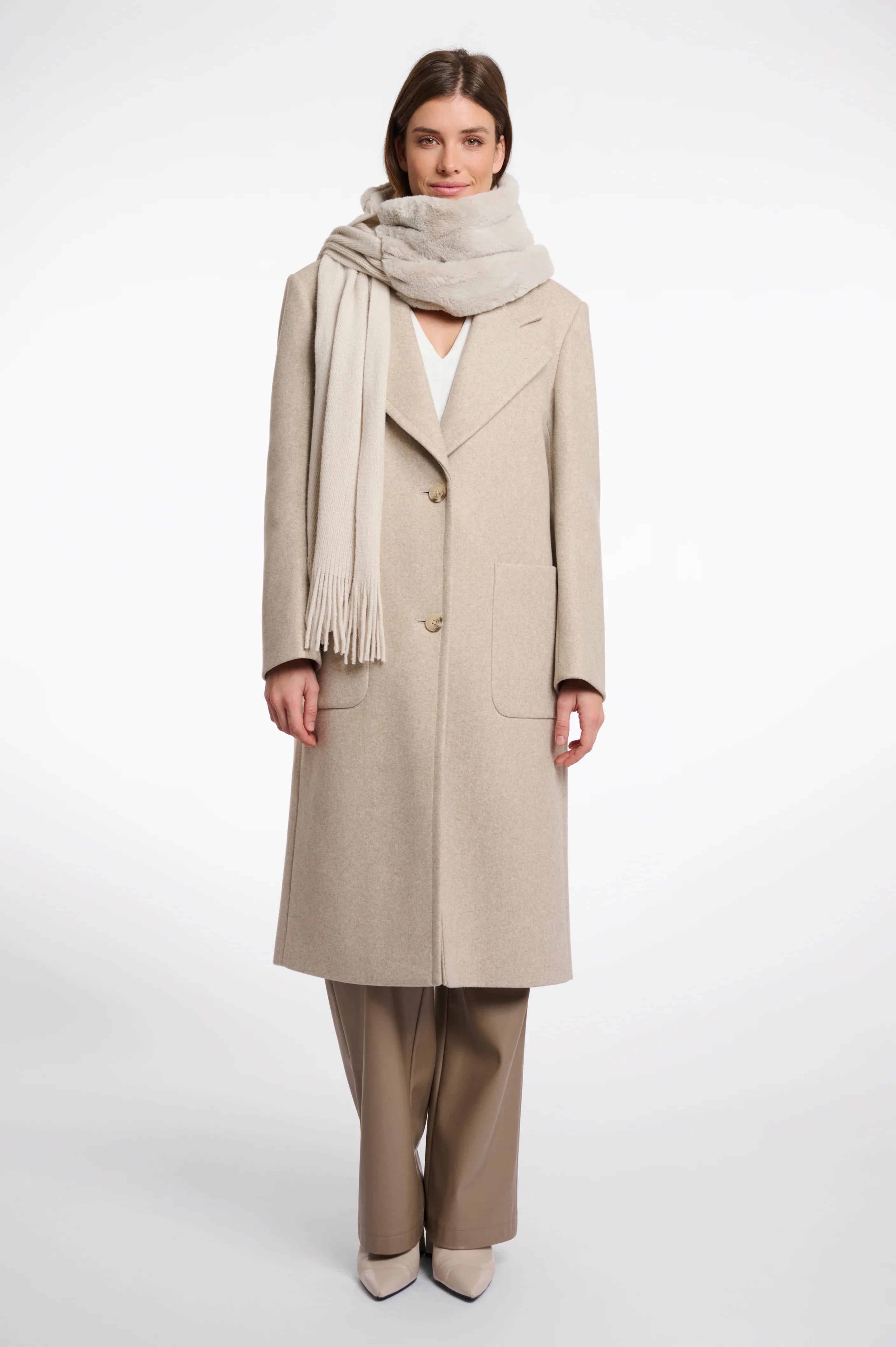 WOOL-BLEND LONG COAT