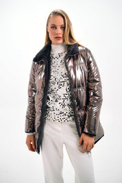 METALLIC PUFFER JACKET