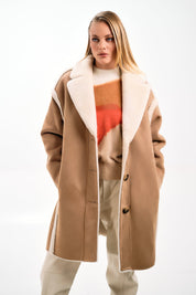 SHEARLING COLLAR COAT