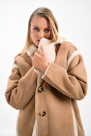 SHEARLING COLLAR COAT