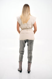 PADDED BELTED GILET