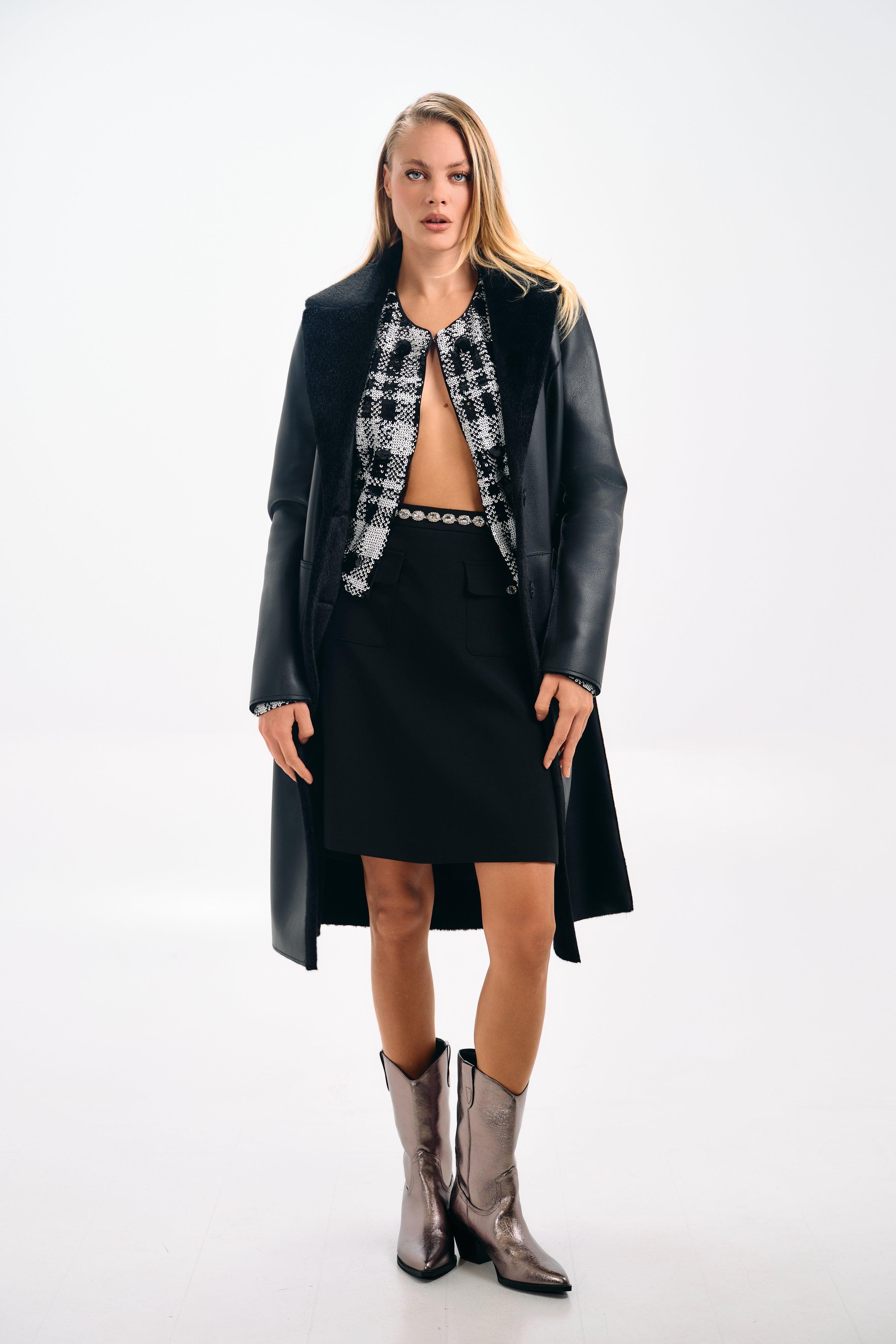 REVERSIBLE LEATHER COAT