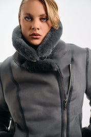 SHEARLING AVIATOR JACKET