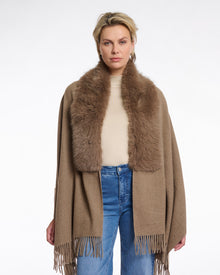 FRINGED CAPE JACKET