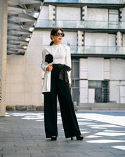 ELEGANT BOW-WAIST JUMPSUIT