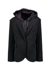 Black Hooded Blazer