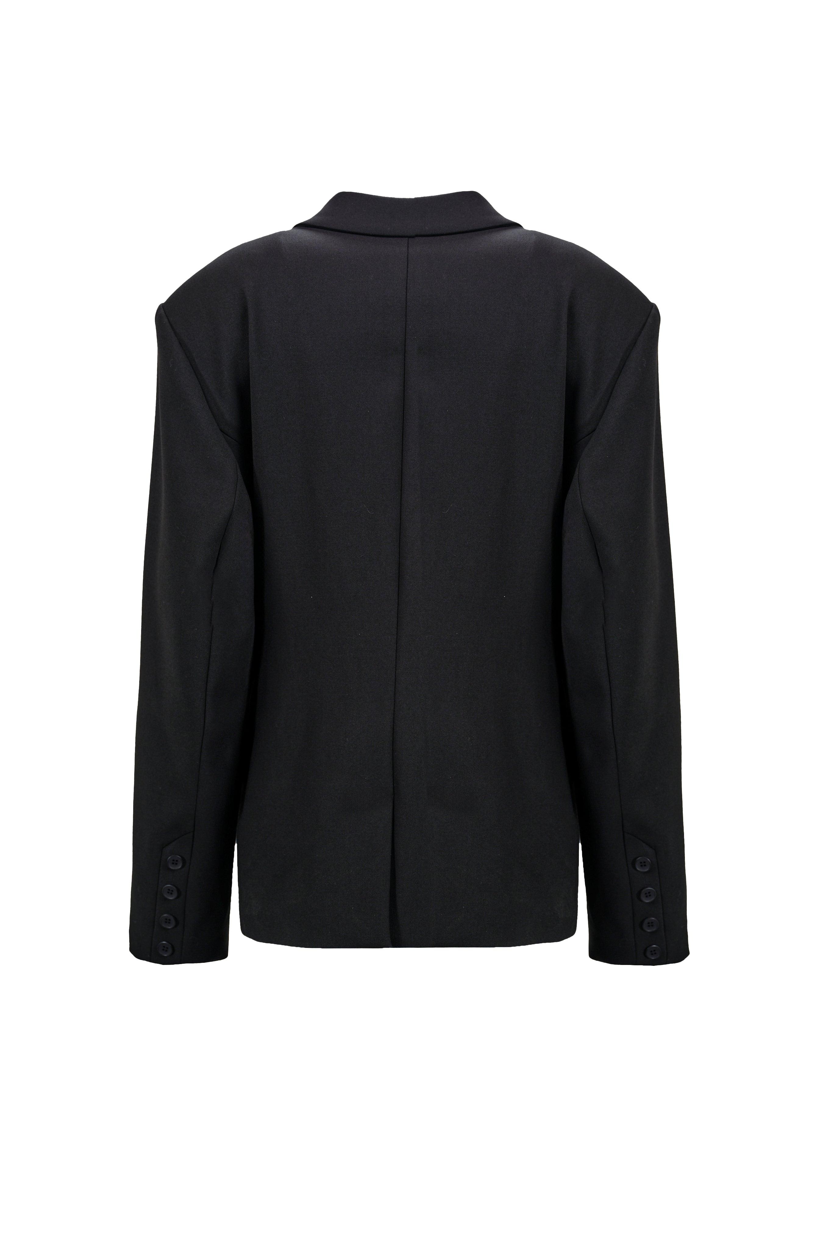 Black Hooded Blazer