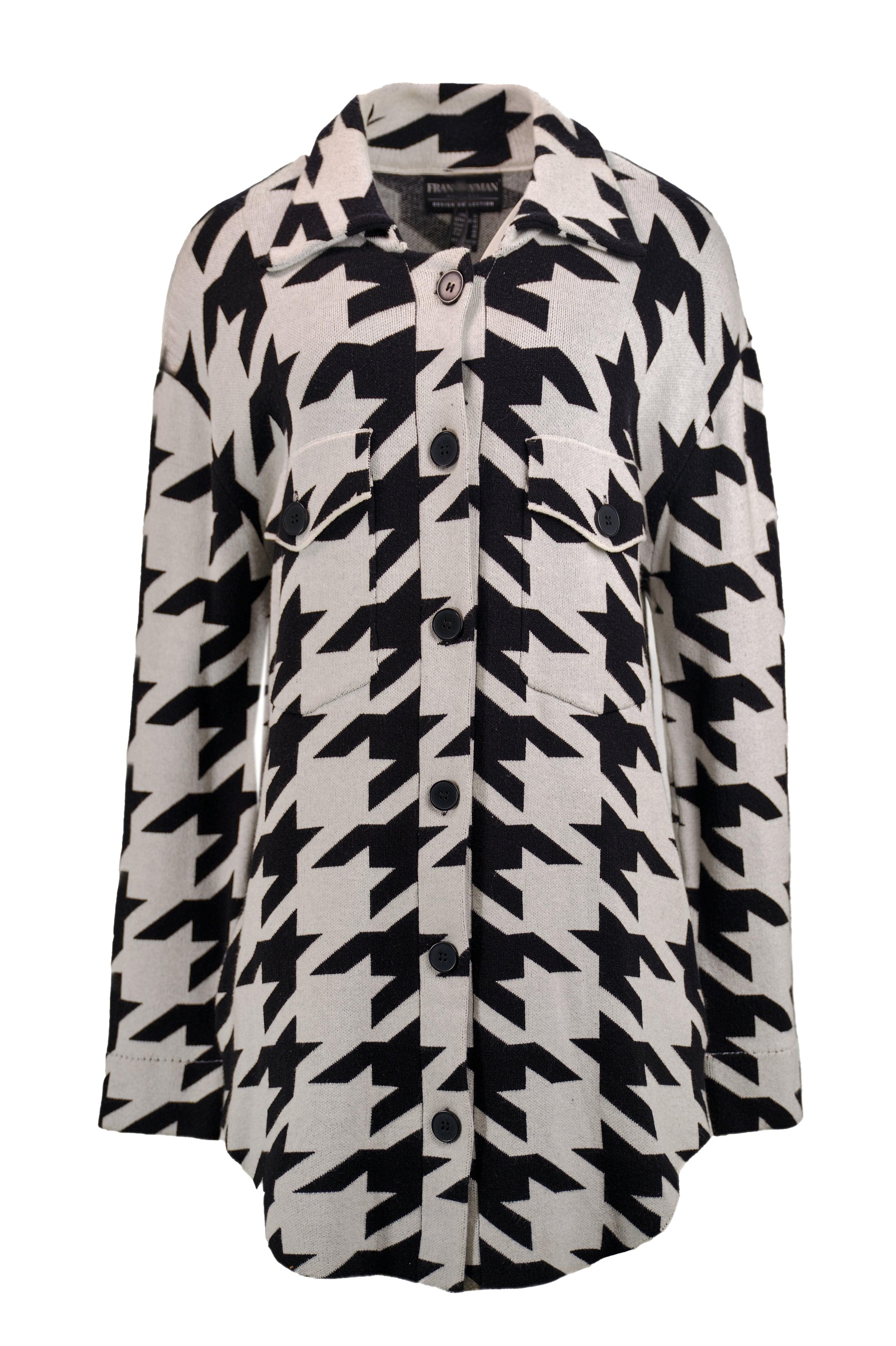 Black and White Houndstooth Jacket