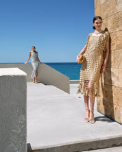 CIRCULAR TEXTURE STATEMENT DRESS