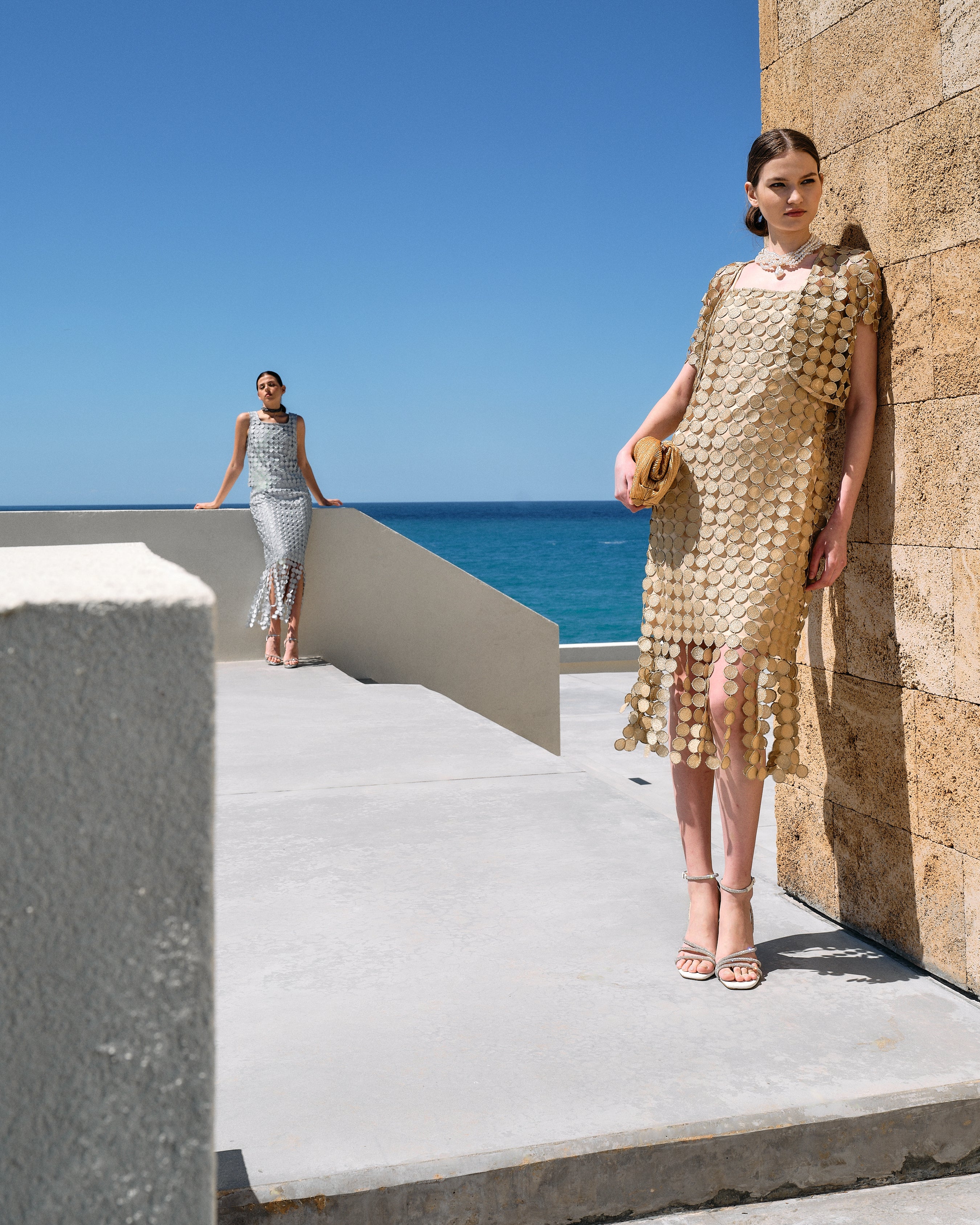 CIRCULAR TEXTURE STATEMENT DRESS