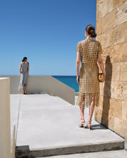 CIRCULAR TEXTURE STATEMENT DRESS