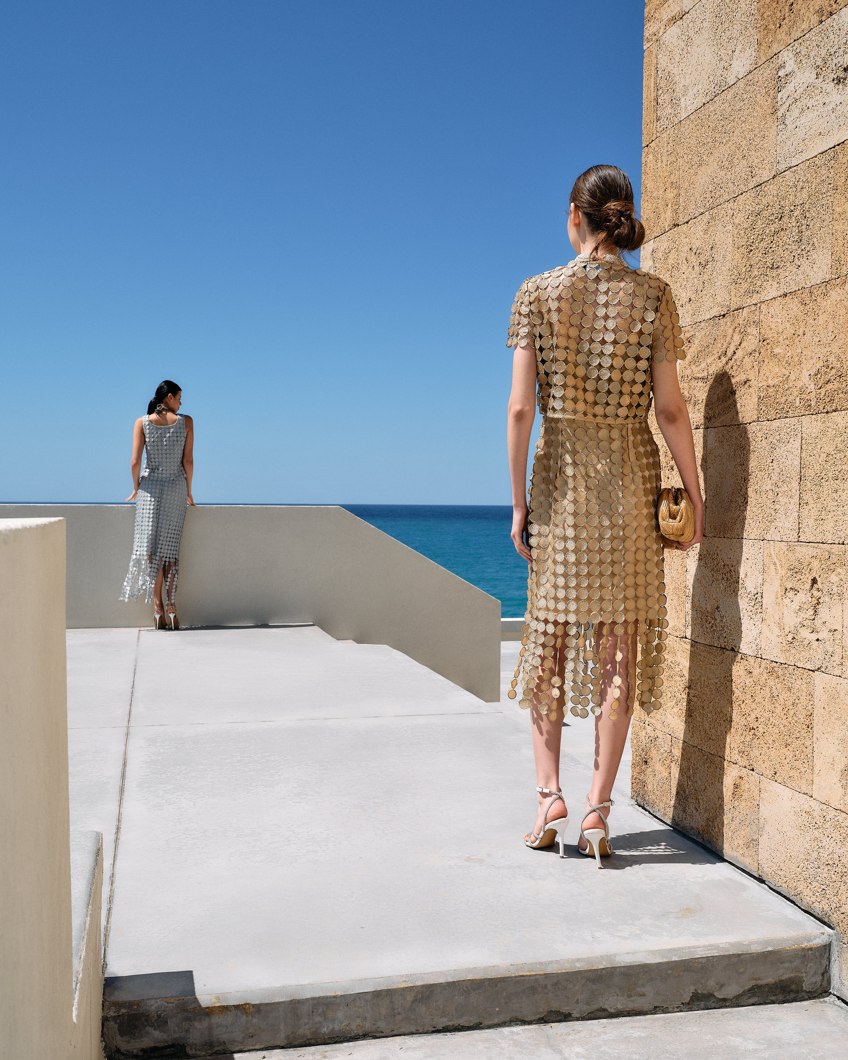 CIRCULAR TEXTURE STATEMENT DRESS