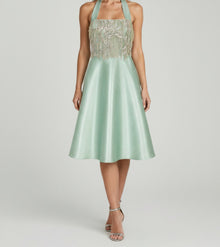 ANNA S DRESS AQUA