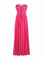 DOUBLE BOW STRAPLESS MAXI DRESS