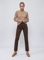CRYSTAL DIAMOND KNIT MOCK-NECK SWEATER