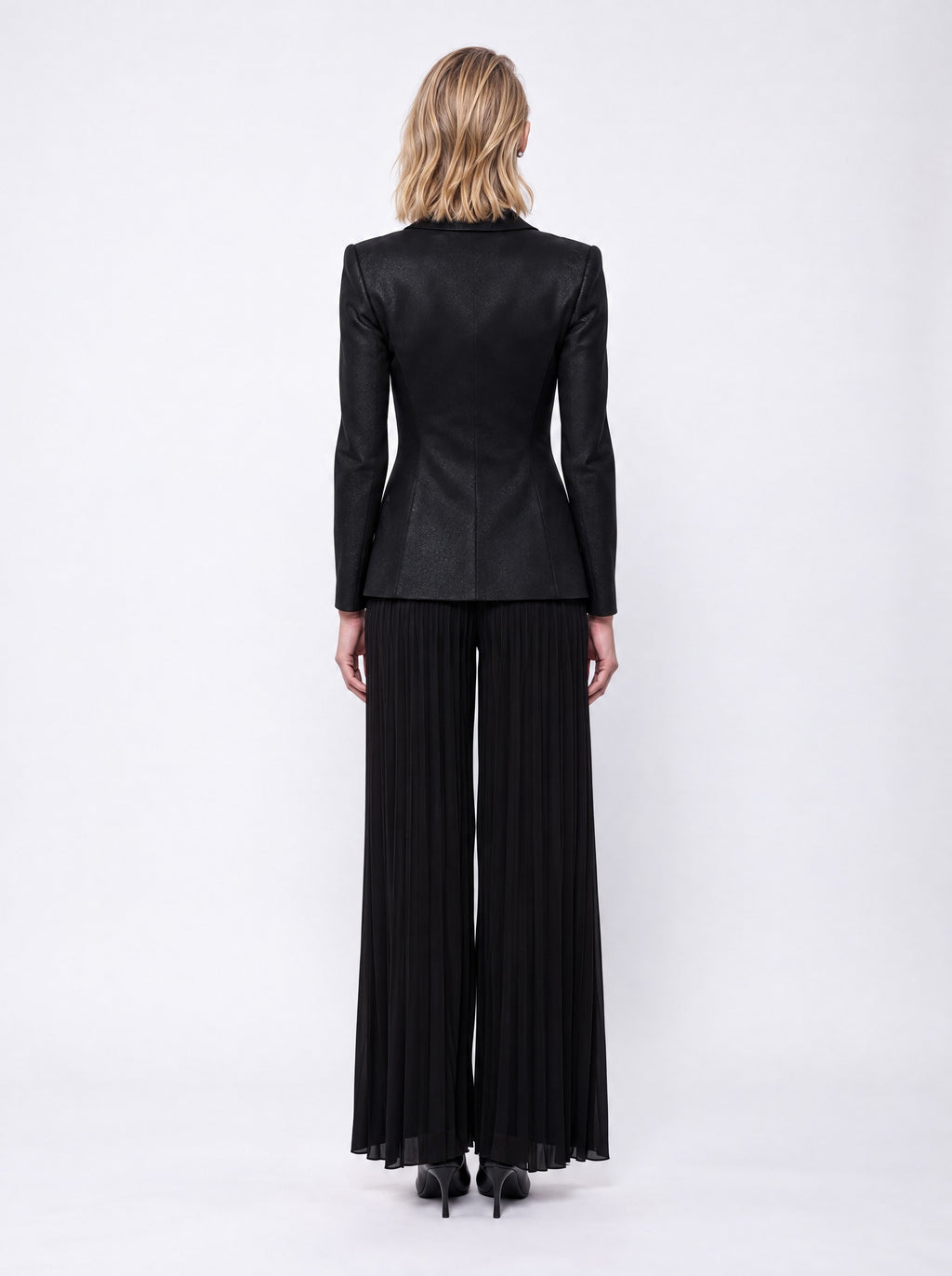 PLEATED WIDE LEG PANTS