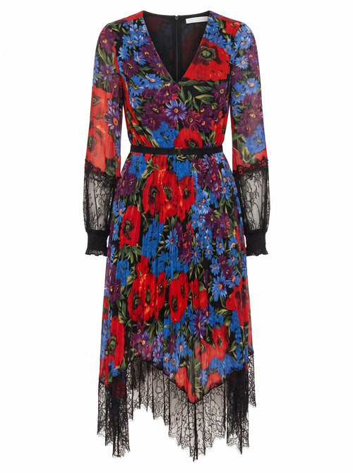Floral Lace Midi Dress