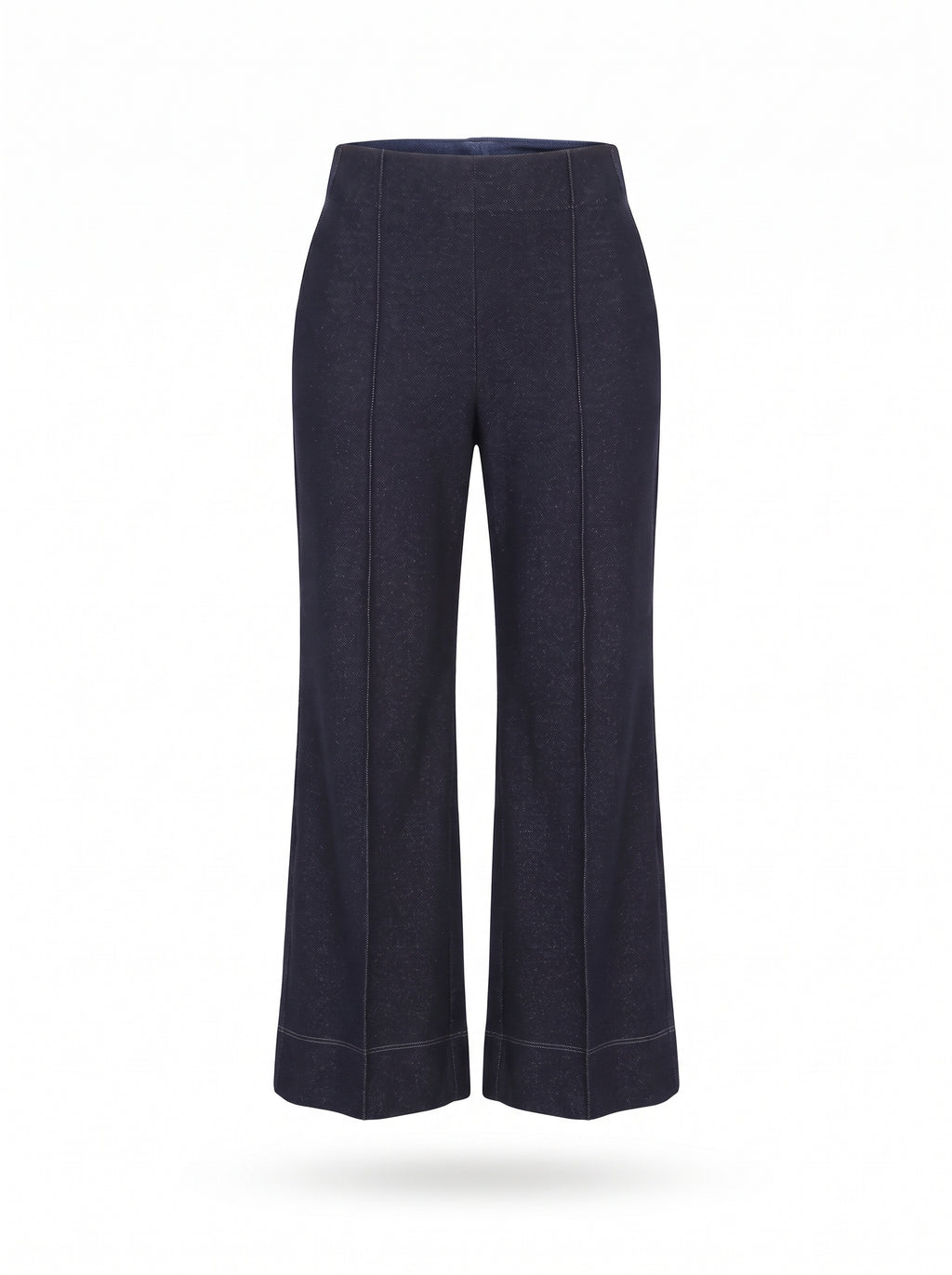 PINTUCKED WIDE-LEG CROPPED TROUSERS
