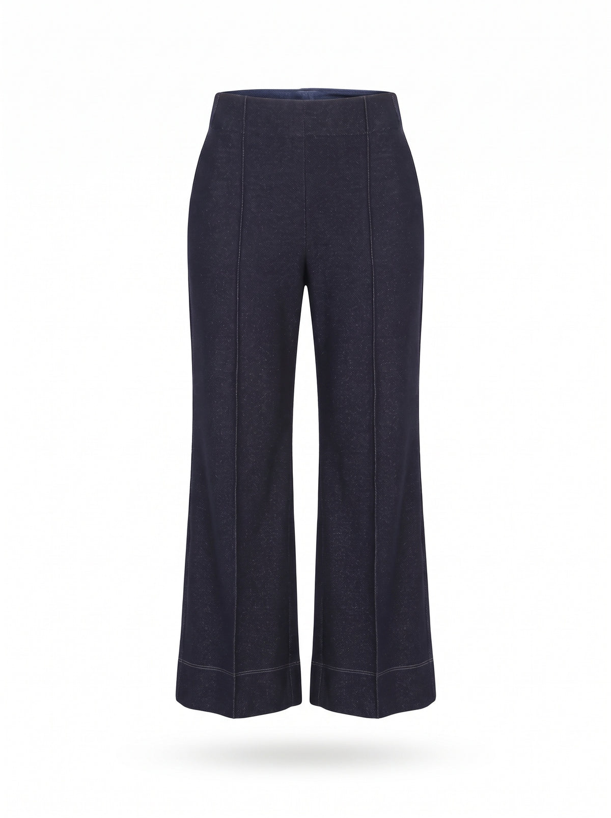 PINTUCKED WIDE-LEG CROPPED TROUSERS
