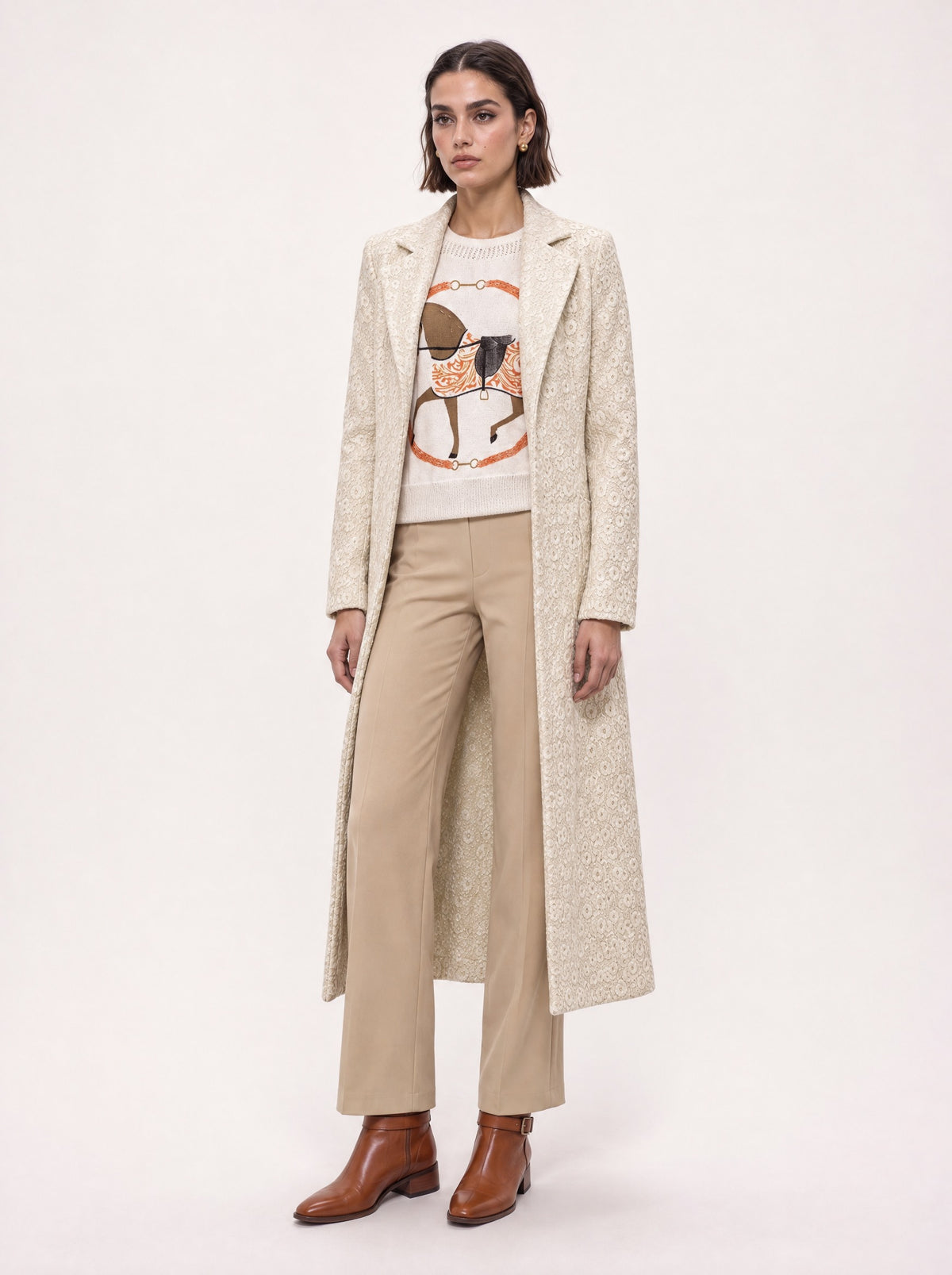 LACE LONG COAT