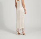 WAVE-PLEATED MIDI DRESS WITH SPAGHETTI STRAPS