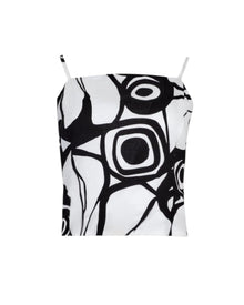 ABSTRACT PRINT CROP TOP