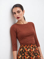 EQUESTRIAN PRINT WIDE-LEG TROUSERS