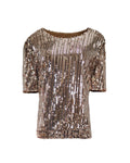 ALL - OVER SEQUIN STATEMENT TOP