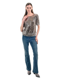 ALL-OVER SEQUIN STATEMENT TOP